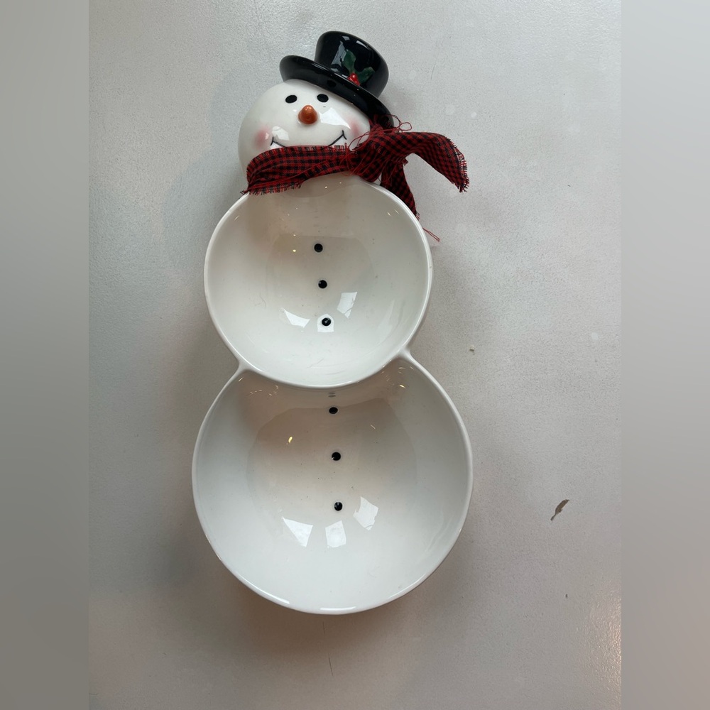 Hallmark Christmas Snowman Holiday Serving Bowl Set